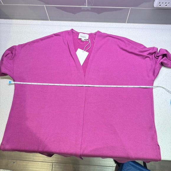 Andrée Fuchsia Open Front Cardigan NWT - Picture 7 of 8